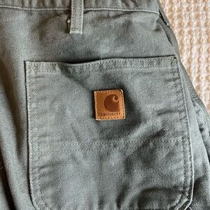 Carhartt Plaid Lined Olive Pants